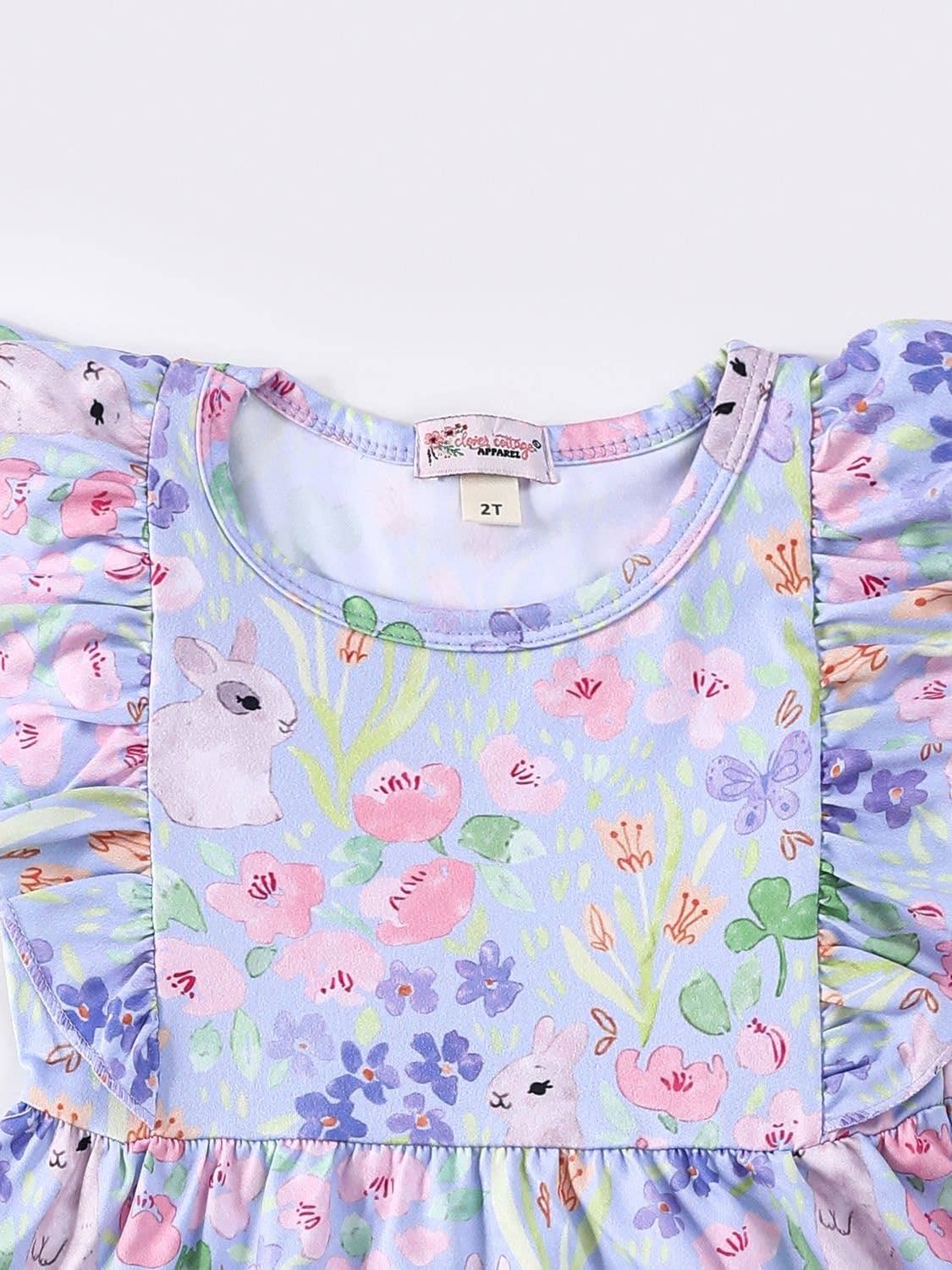 Periwinkle Bunny Garden Girls Dress Easter