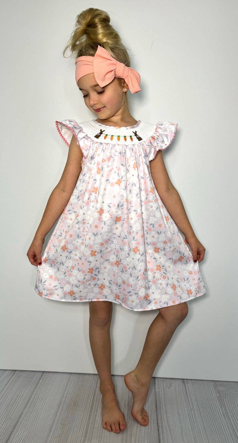 Carrot Patch Smocked Girls Dress Easter