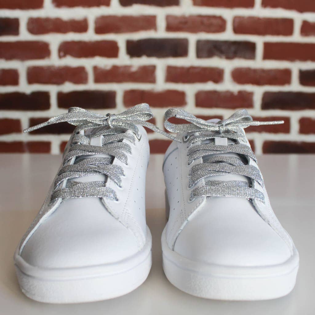 Silver Glitter Laces