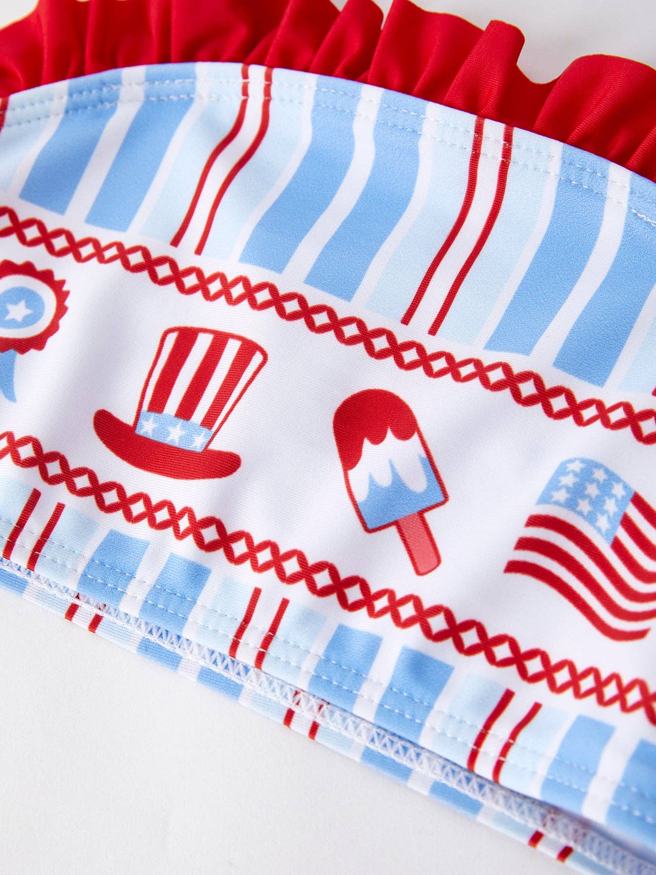 Independence Day Ice Cream Stripe Swimsuit