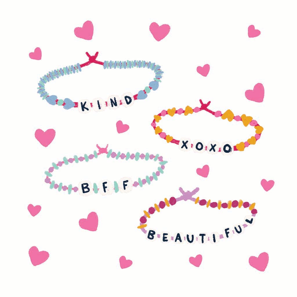 Car Coaster-Friendship Bracelet Hearts