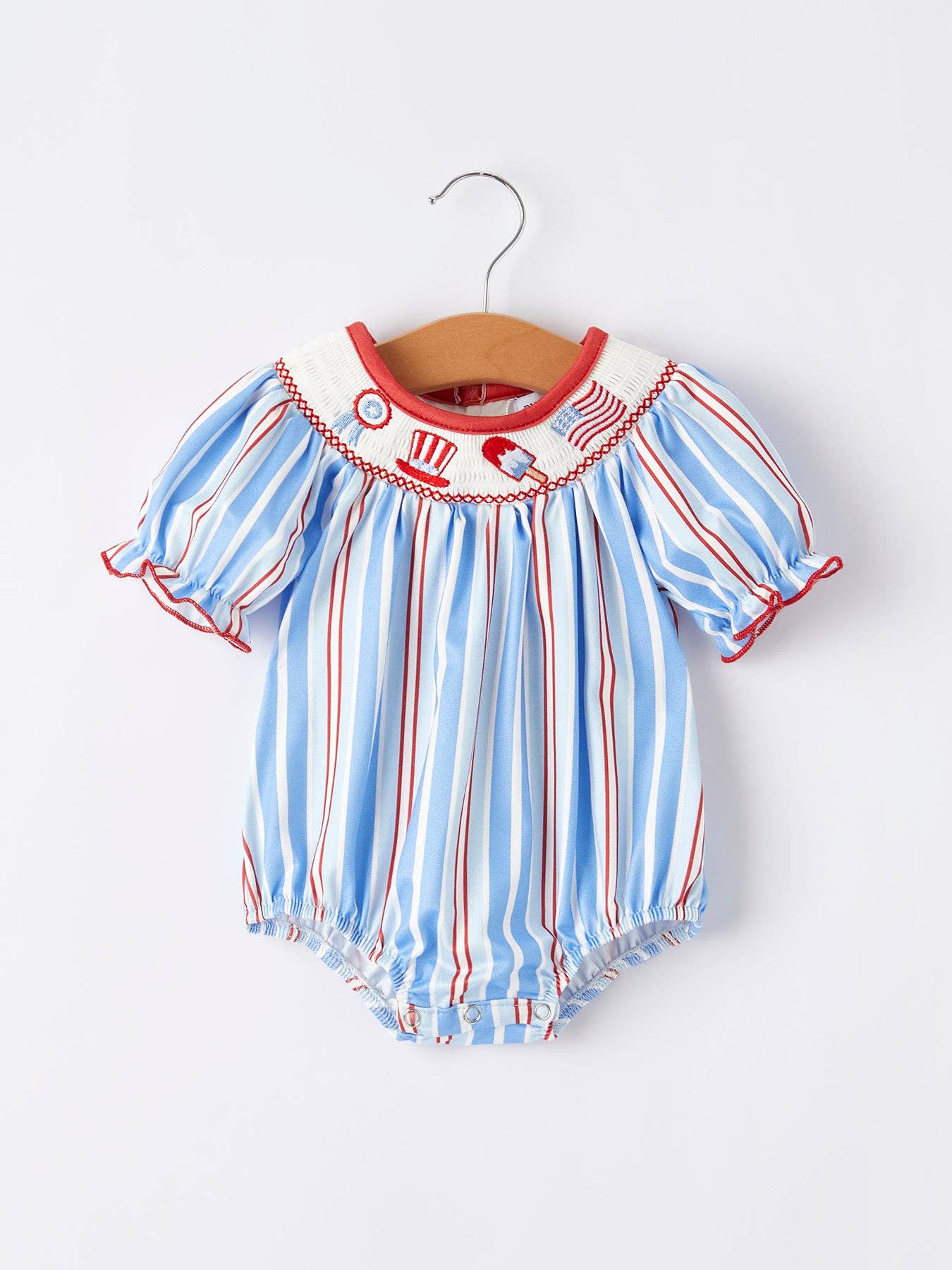 Ice Cream Smock Embroidery Baby Girl Romper