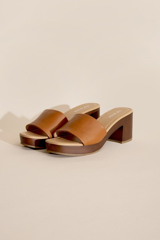 SLIDE MULE HEELS