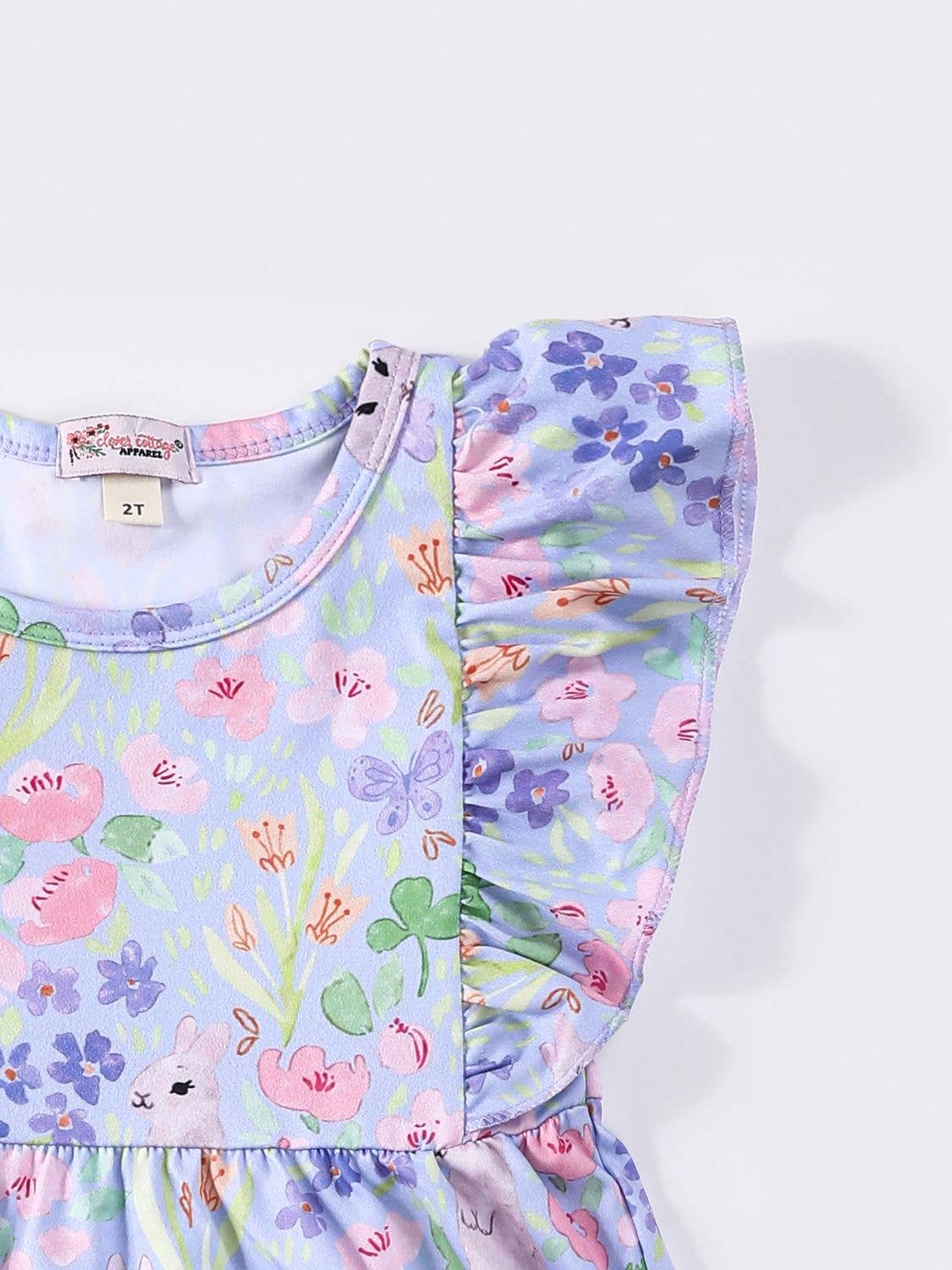Periwinkle Bunny Garden Girls Dress Easter