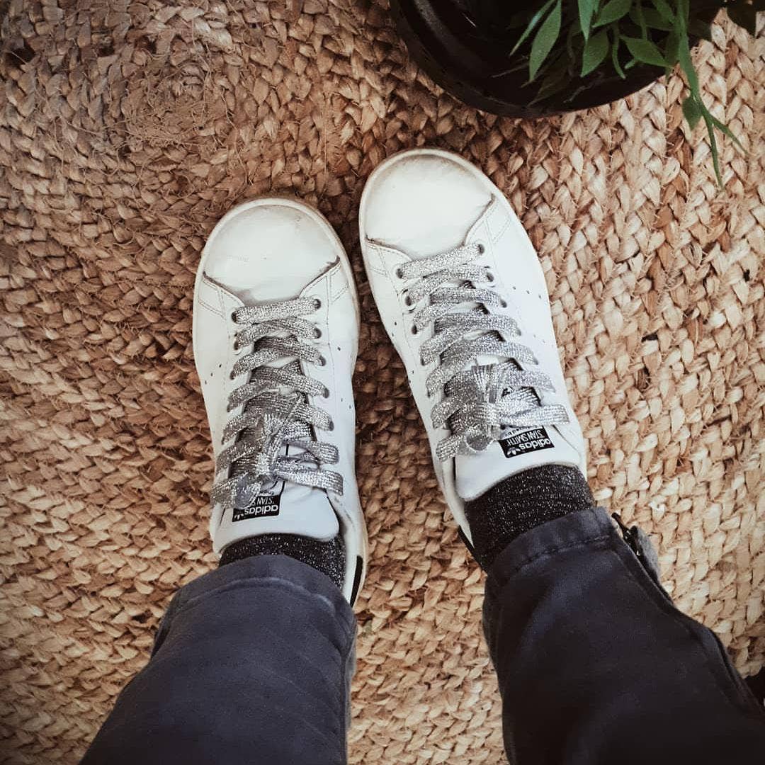 Silver Glitter Laces