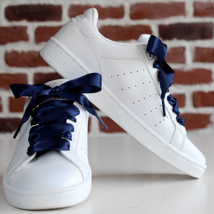 Navy Satin Laces