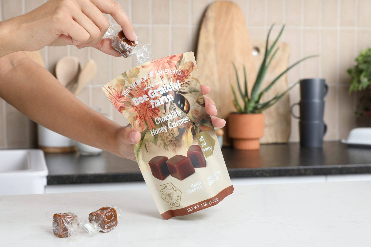 100% Honey Sweetened Chocolate Honey Caramel (12 Units)
