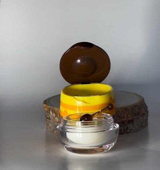 BEESWAX HONEY POT LIP BALM Coco-Vanilla Peach