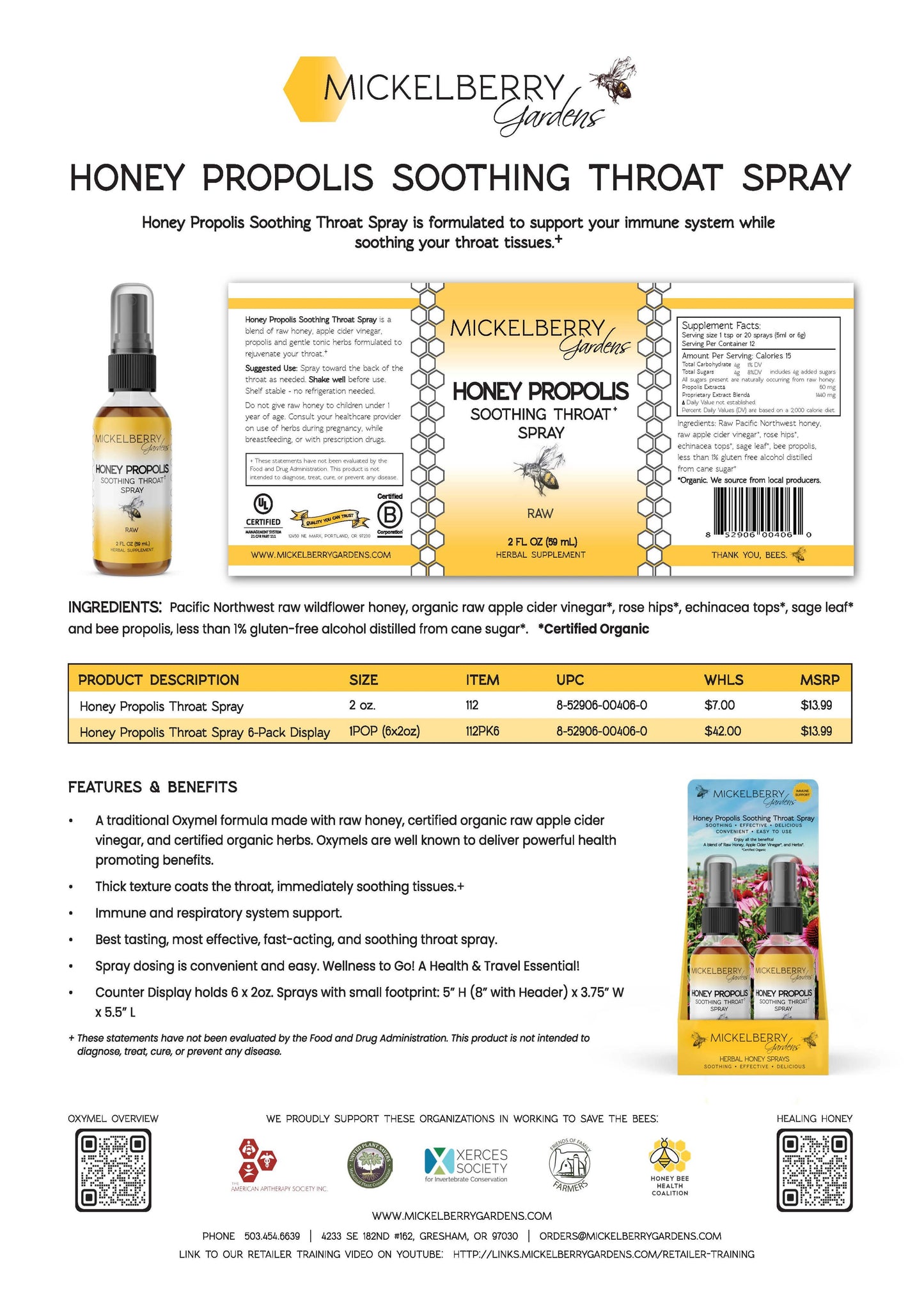 Bee Calm Stress Relief Spray