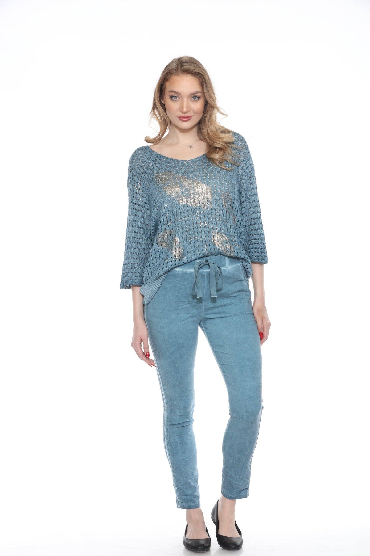 Ribbon Stretch Pants: Black / One Size (2-14)