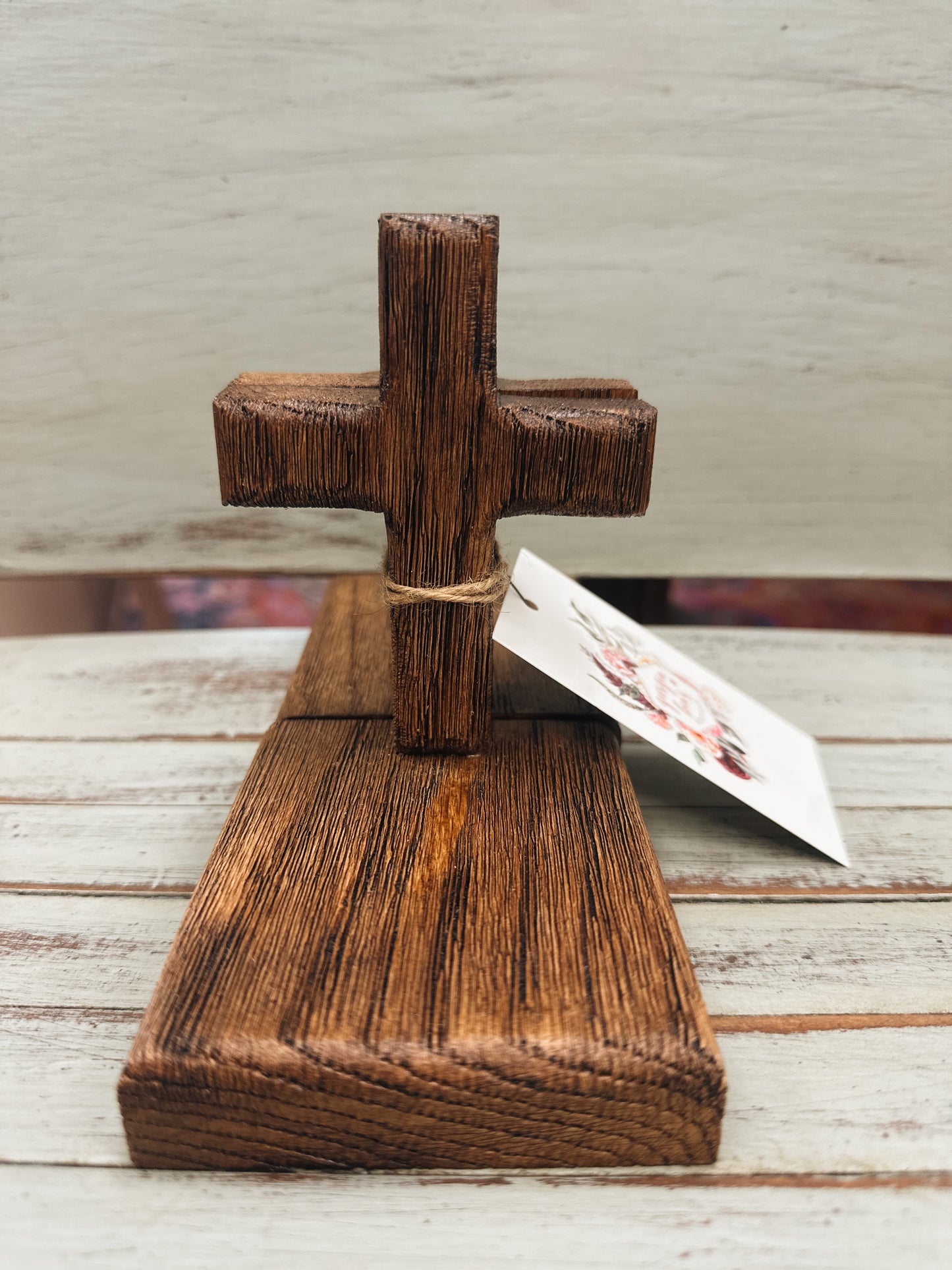 Oak Cross Bookends - Lanes Woodworking