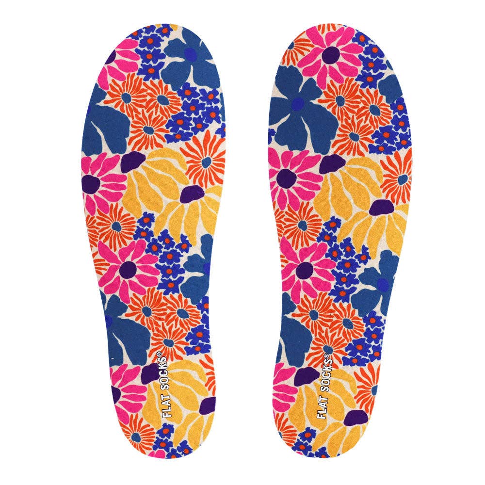 Groovy Bloom Flat Socks: Small