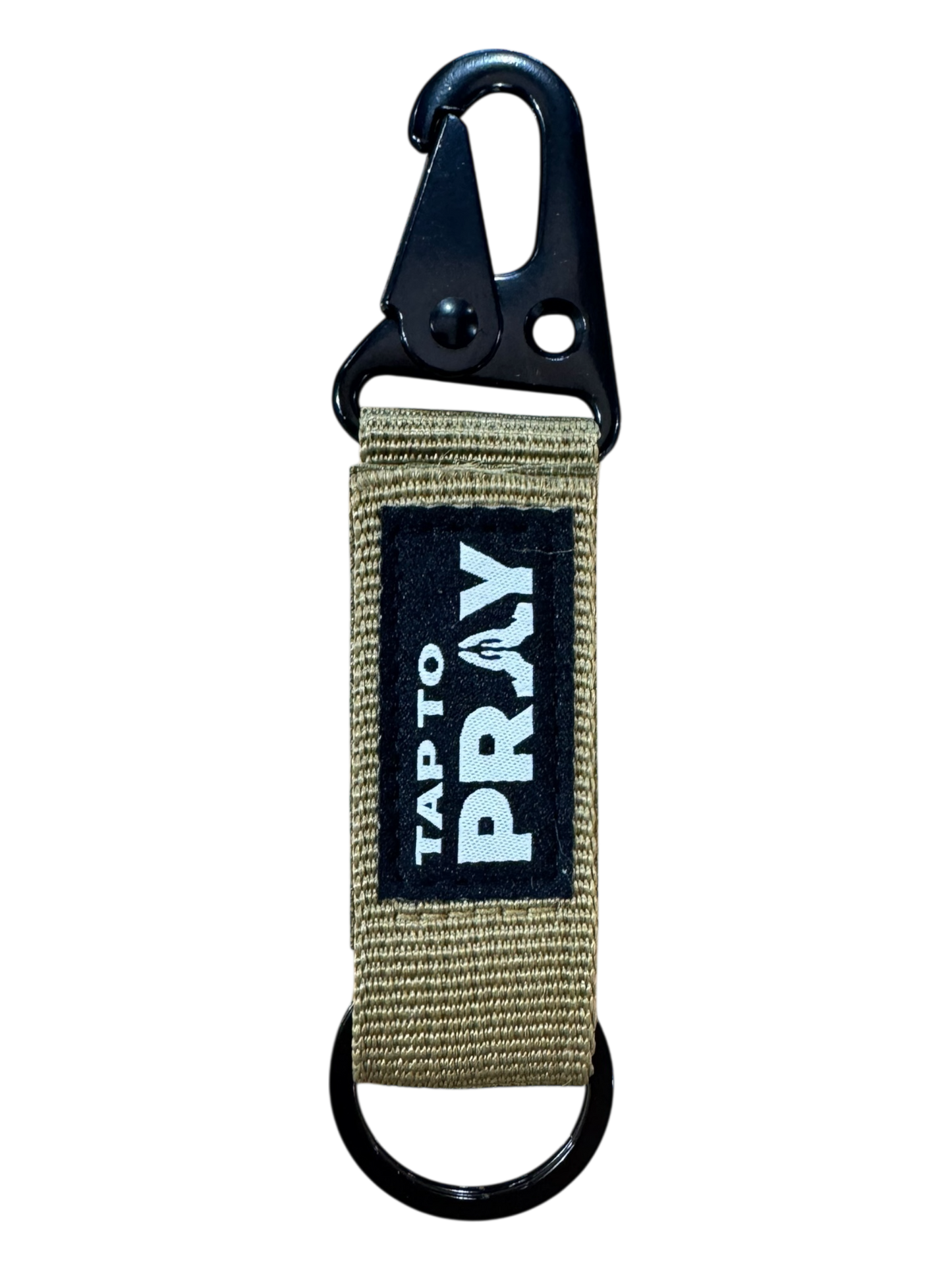 Tap To Pray™ - Tactical Carabiner Keychain: Black