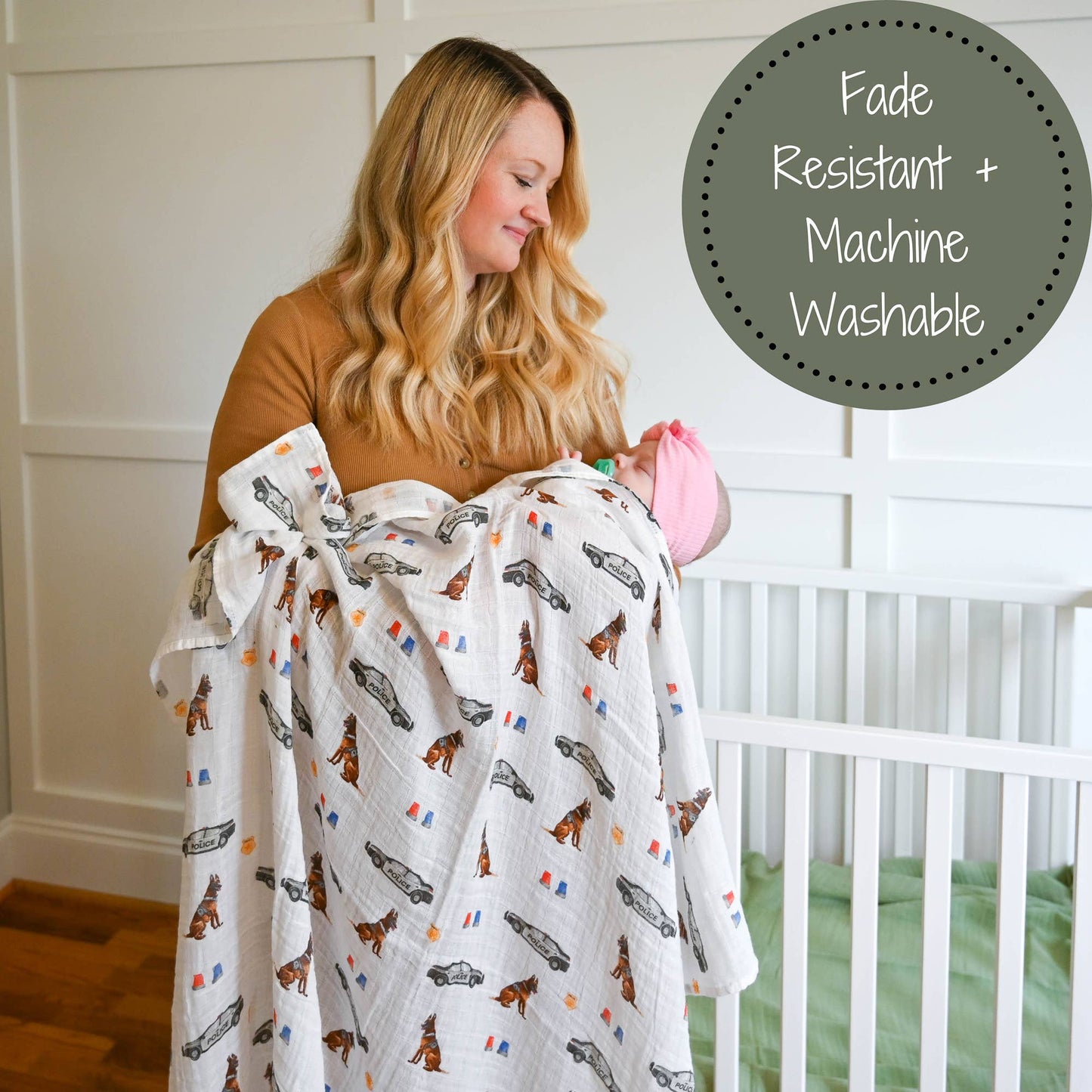Policeman Muslin Swaddle