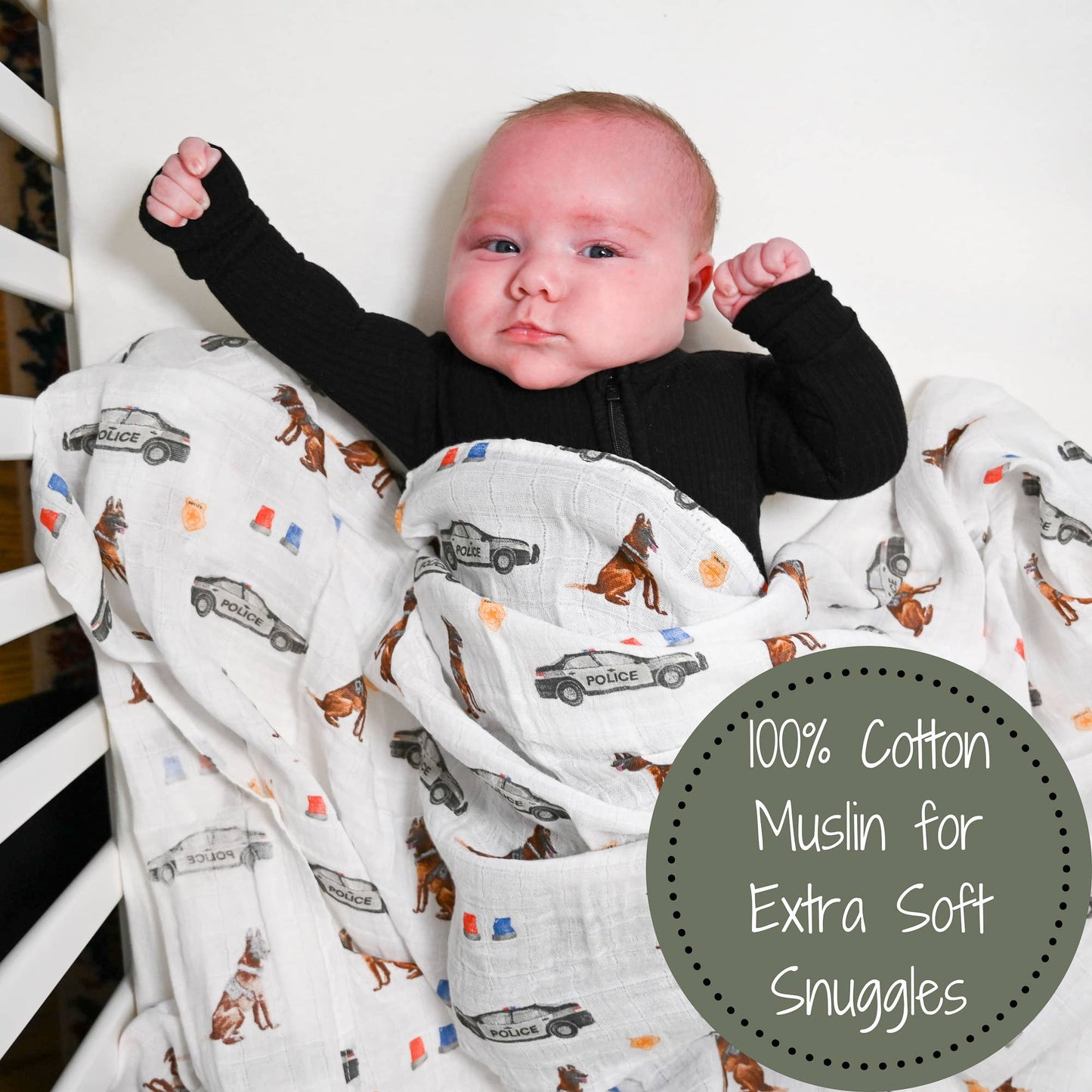 Policeman Muslin Swaddle