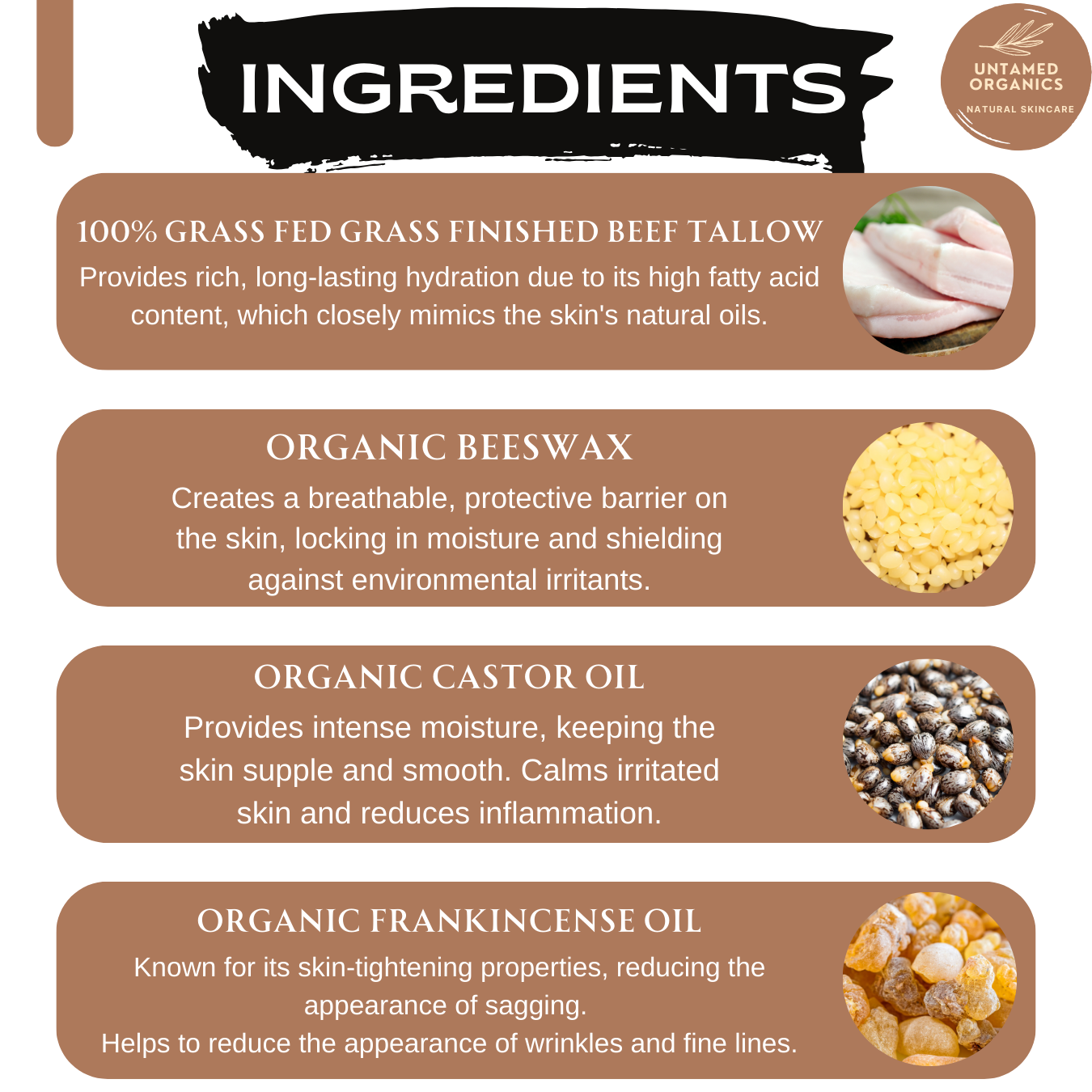 Tallow, Castor, & Frankincense Skin Balm