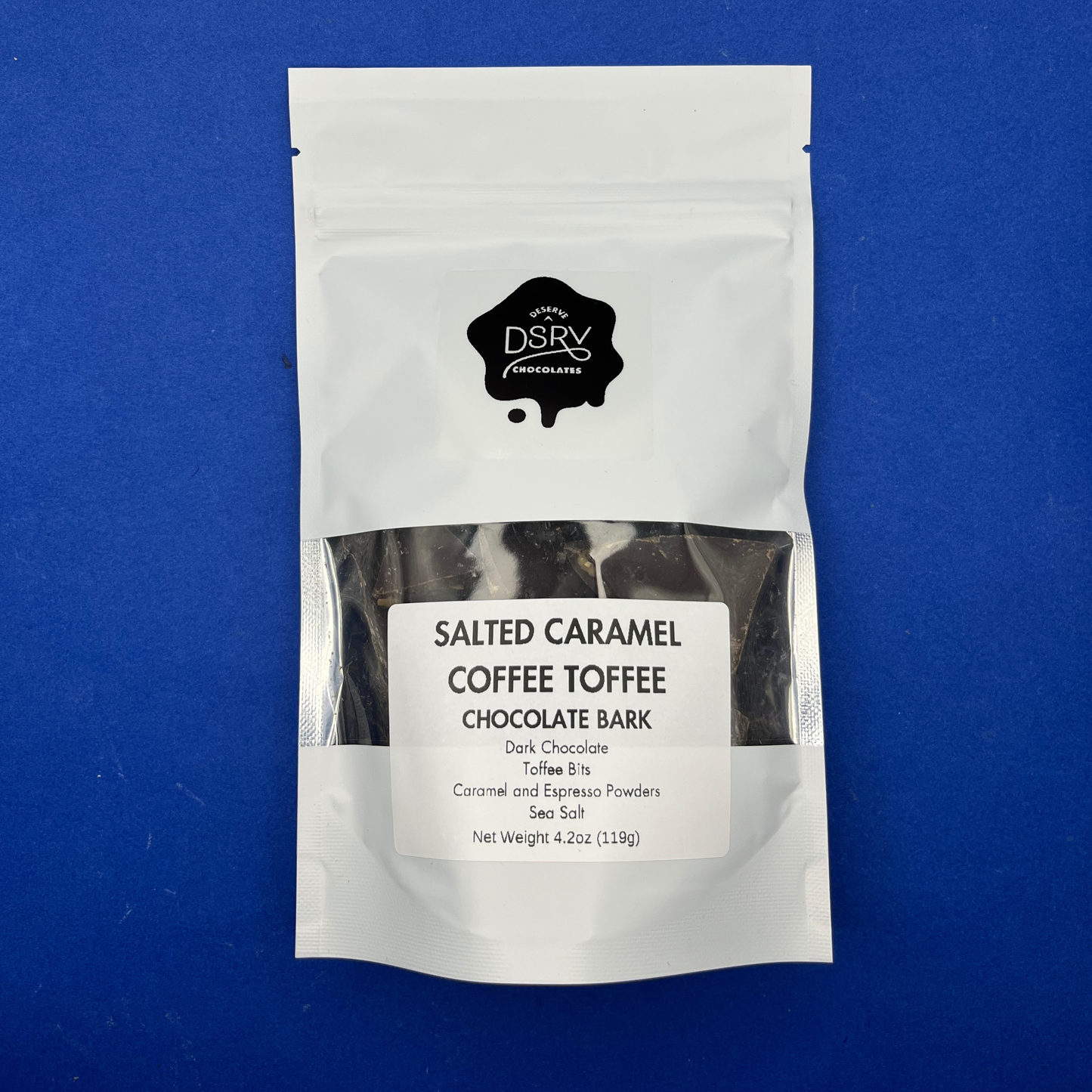 Salted Caramel Coffee Toffee Chocolate Bark - 4.2oz Bag