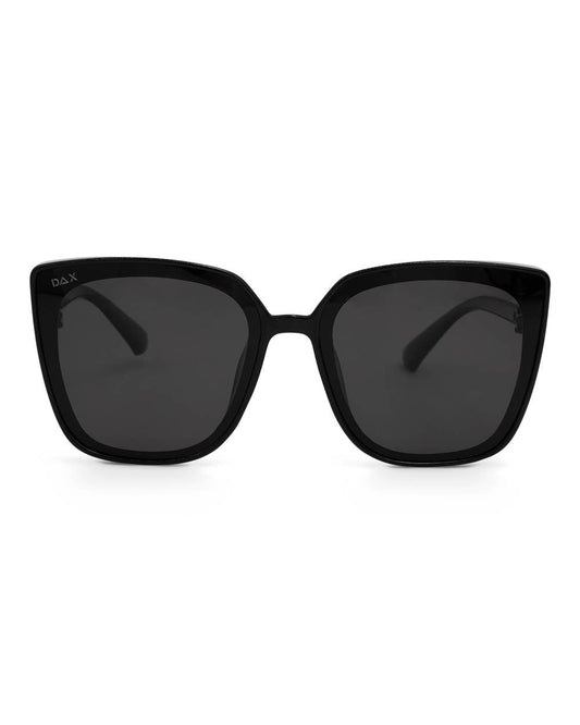 Lux Women's Polarized Oversized Cat Eye Sunglasses in Black