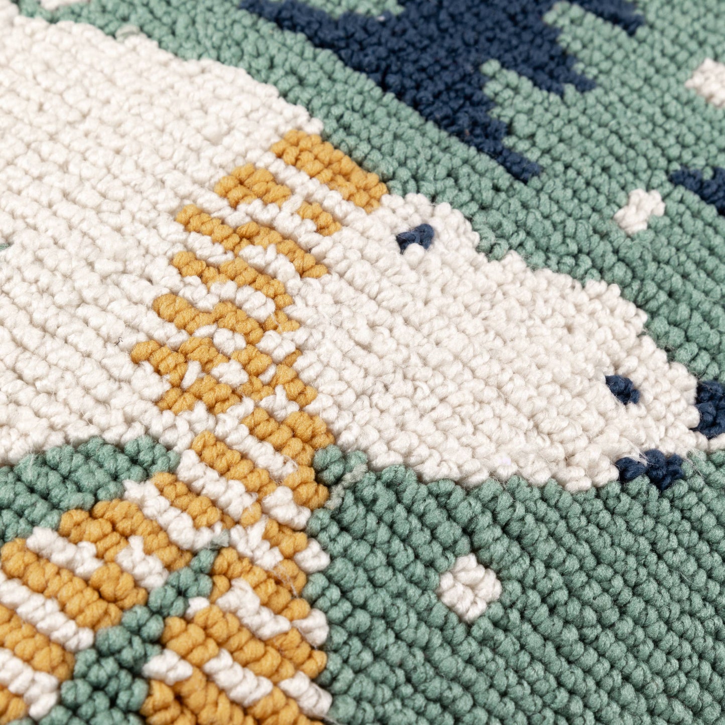 Polar Bear Cushion Frosty Blue Pillow