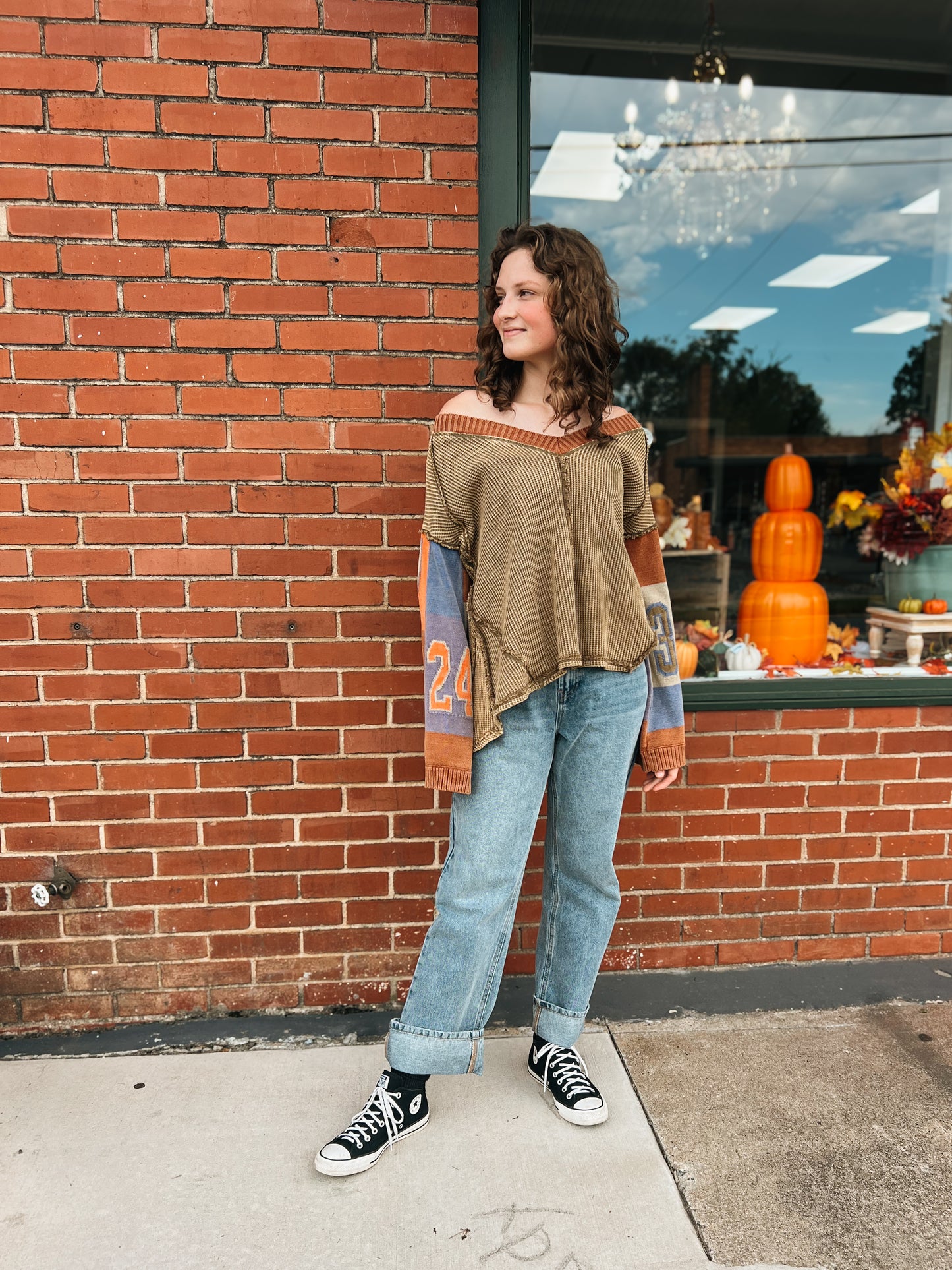 Boyfriend Fit Cuffed Leg Jeans