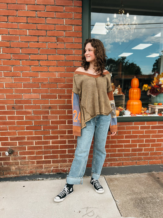 Boyfriend Fit Cuffed Leg Jeans