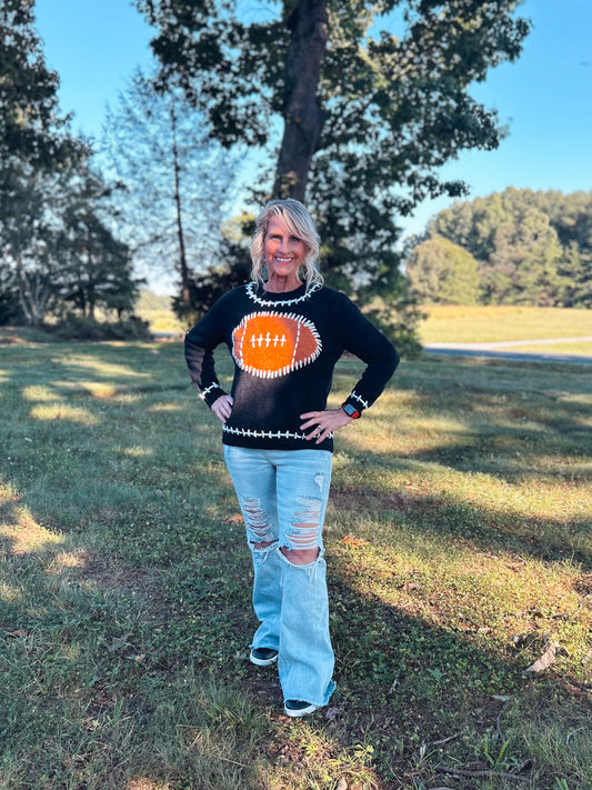 Stitched Football Sweater