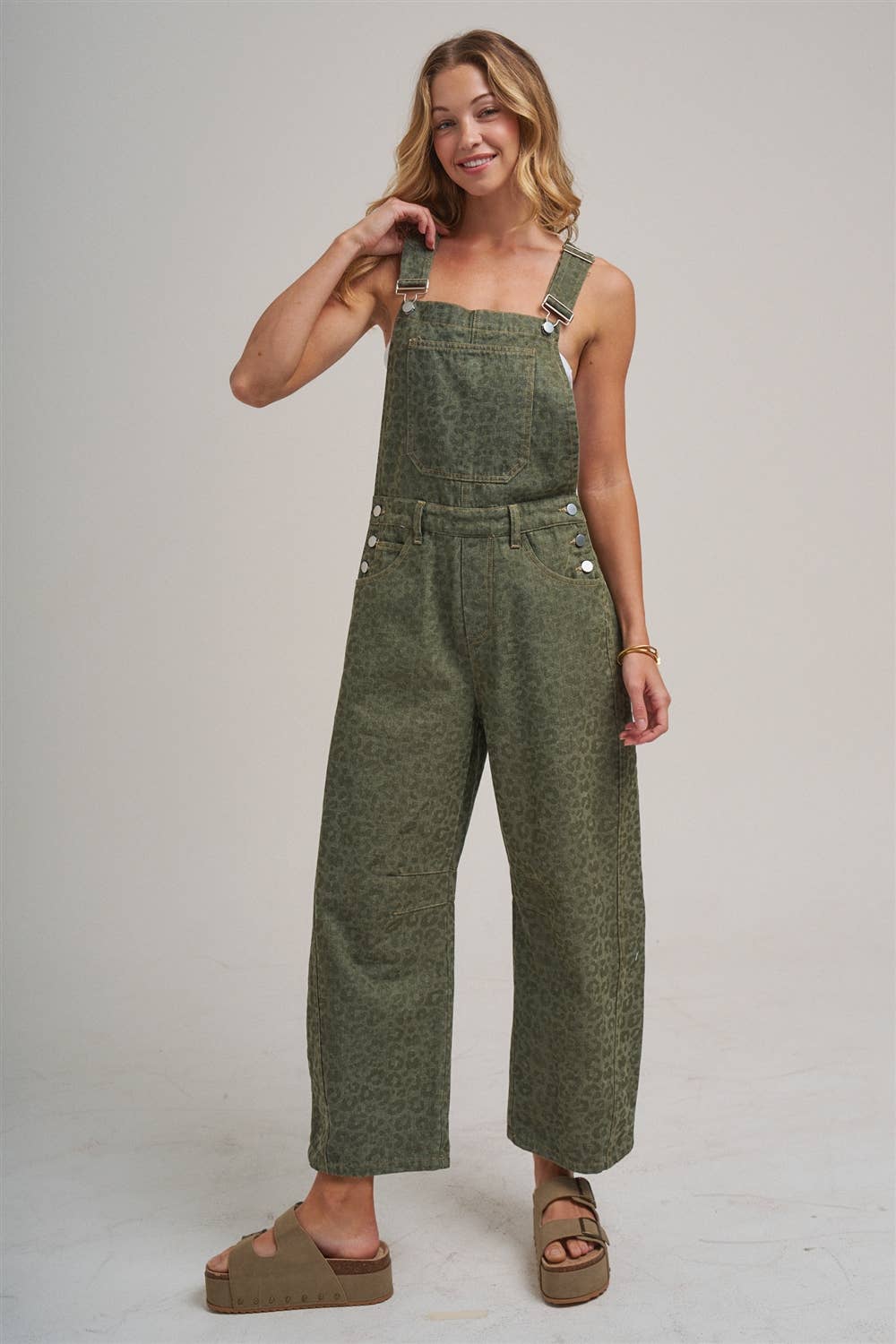 Vintage Leopard Overall Jumpsuit