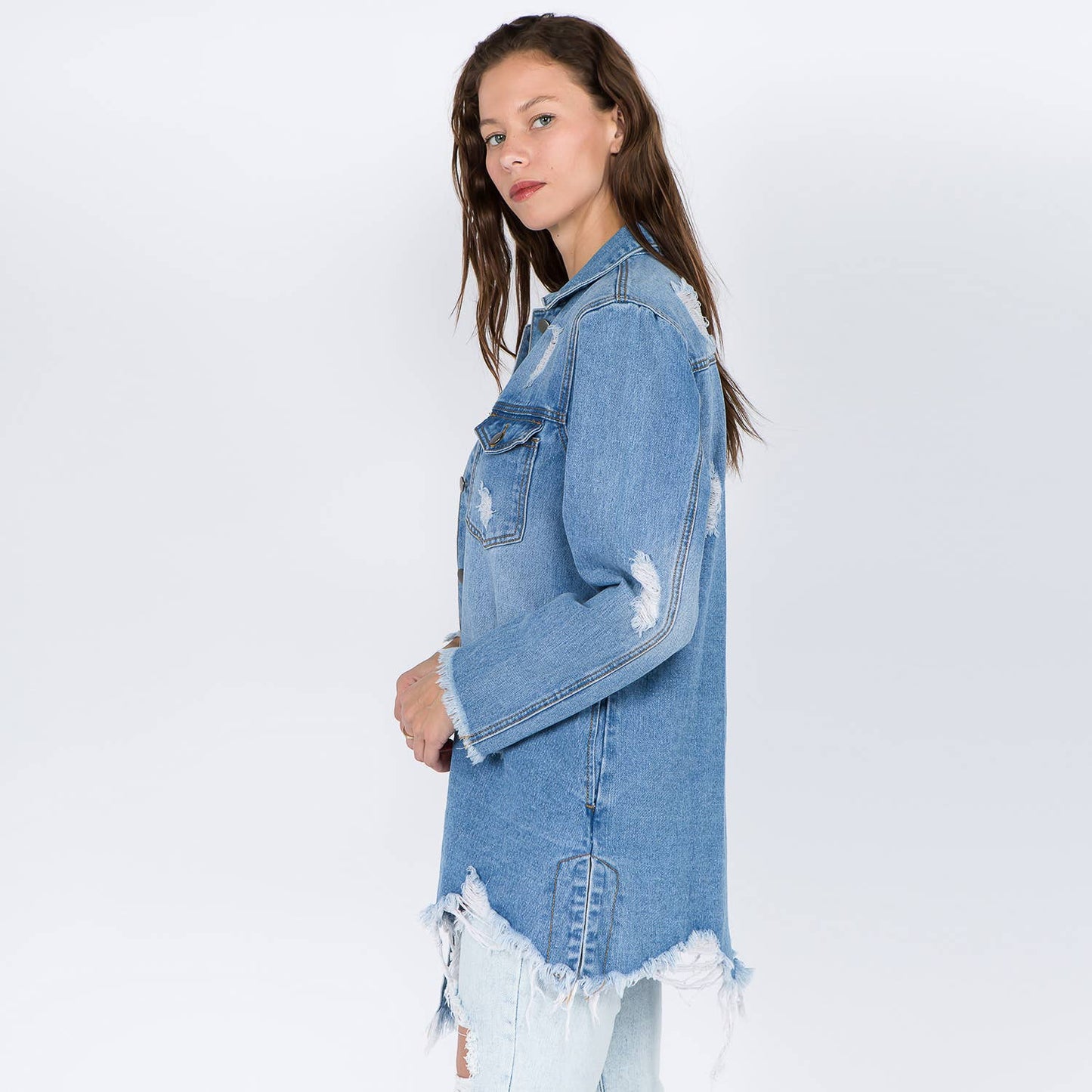 Distressed Denim Jacket