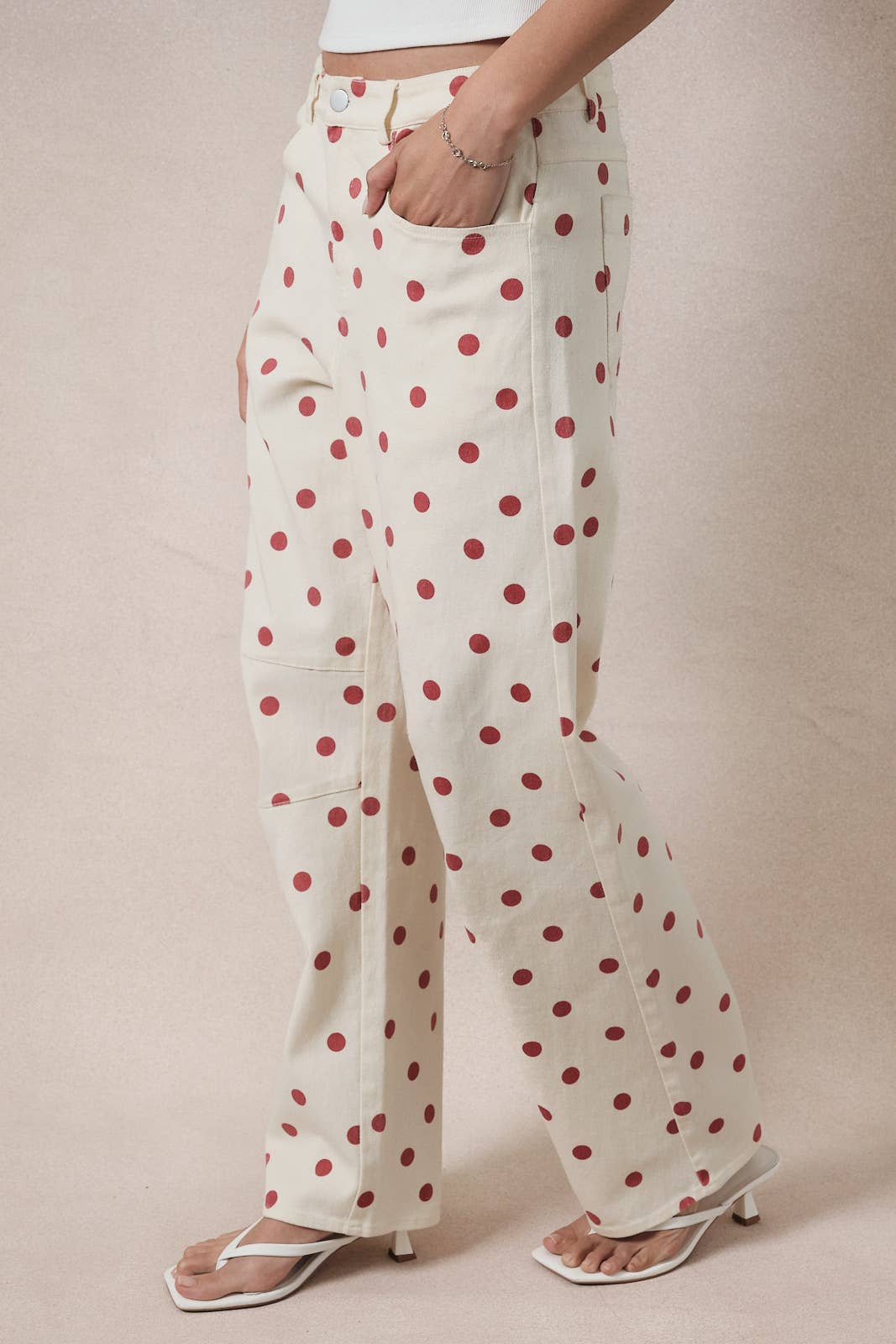 Sweet Spot Barrel Pants - Red