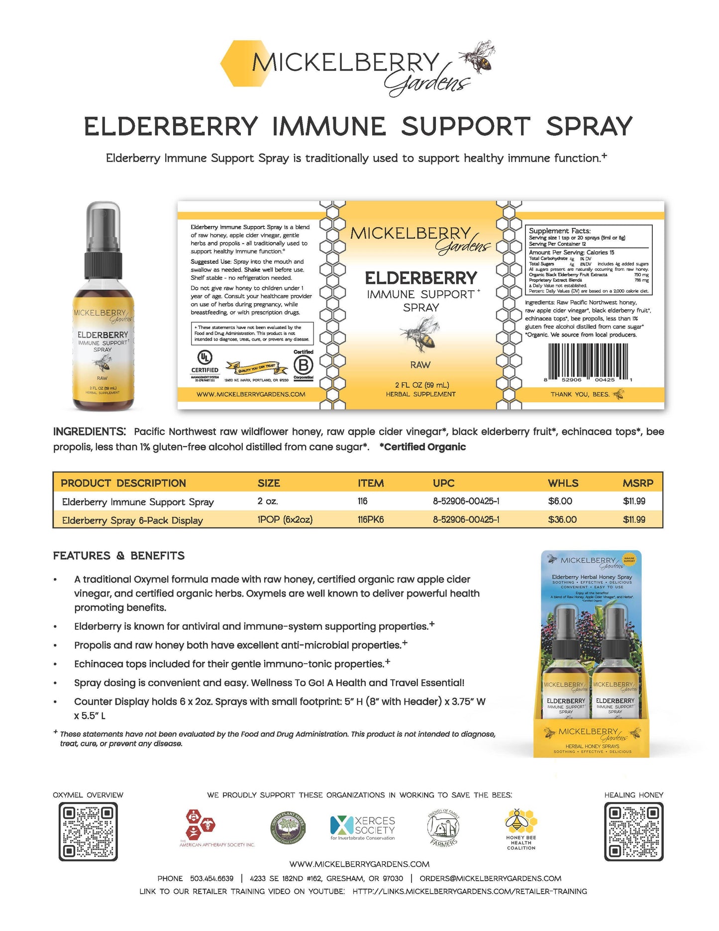 Elderberry Immune Support Spray