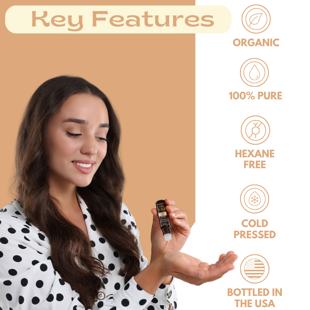 Organic Youth Elixir Oil Roller | 10 mL Glass Bottle: 10mL