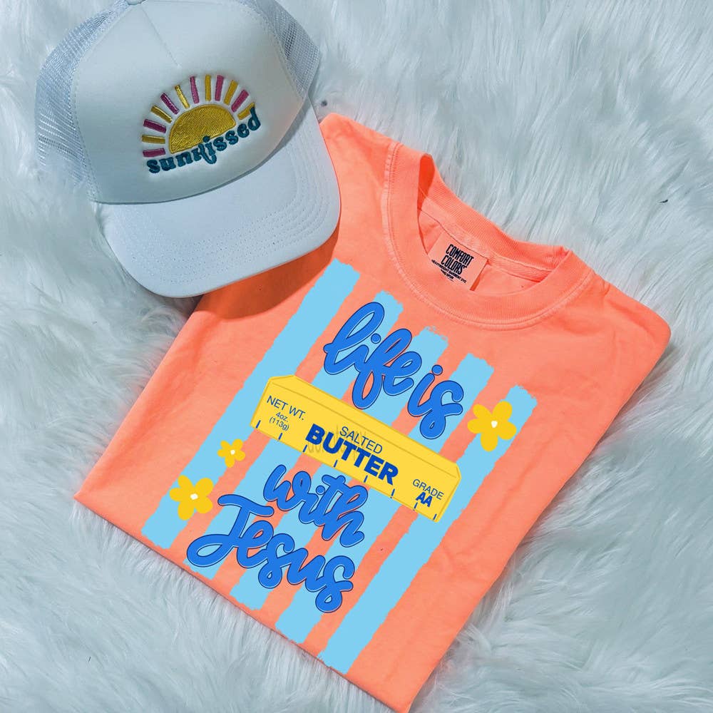Life Is Butter With Jesus DTF Heat Transfer: Youth