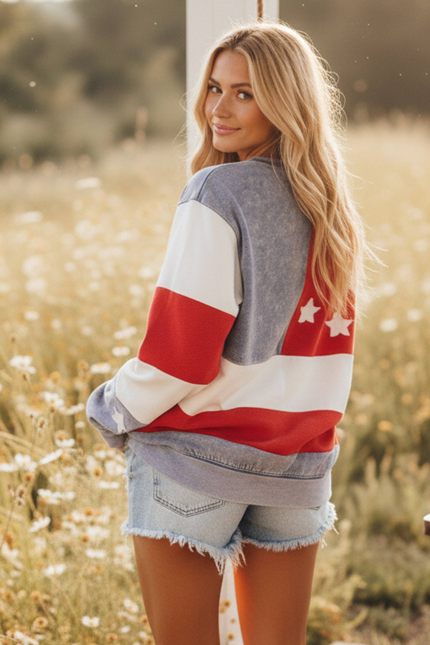 Mineral Washed Americana Sweatshirt