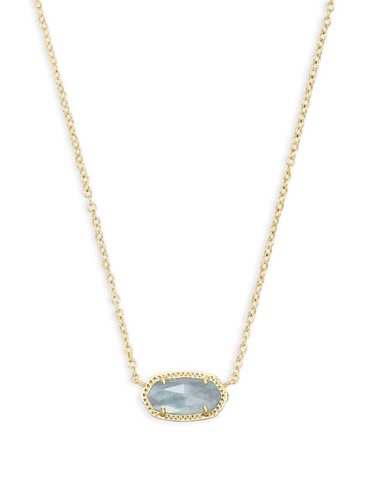 Elisa Light Blue Illusion Short Pendant Necklace