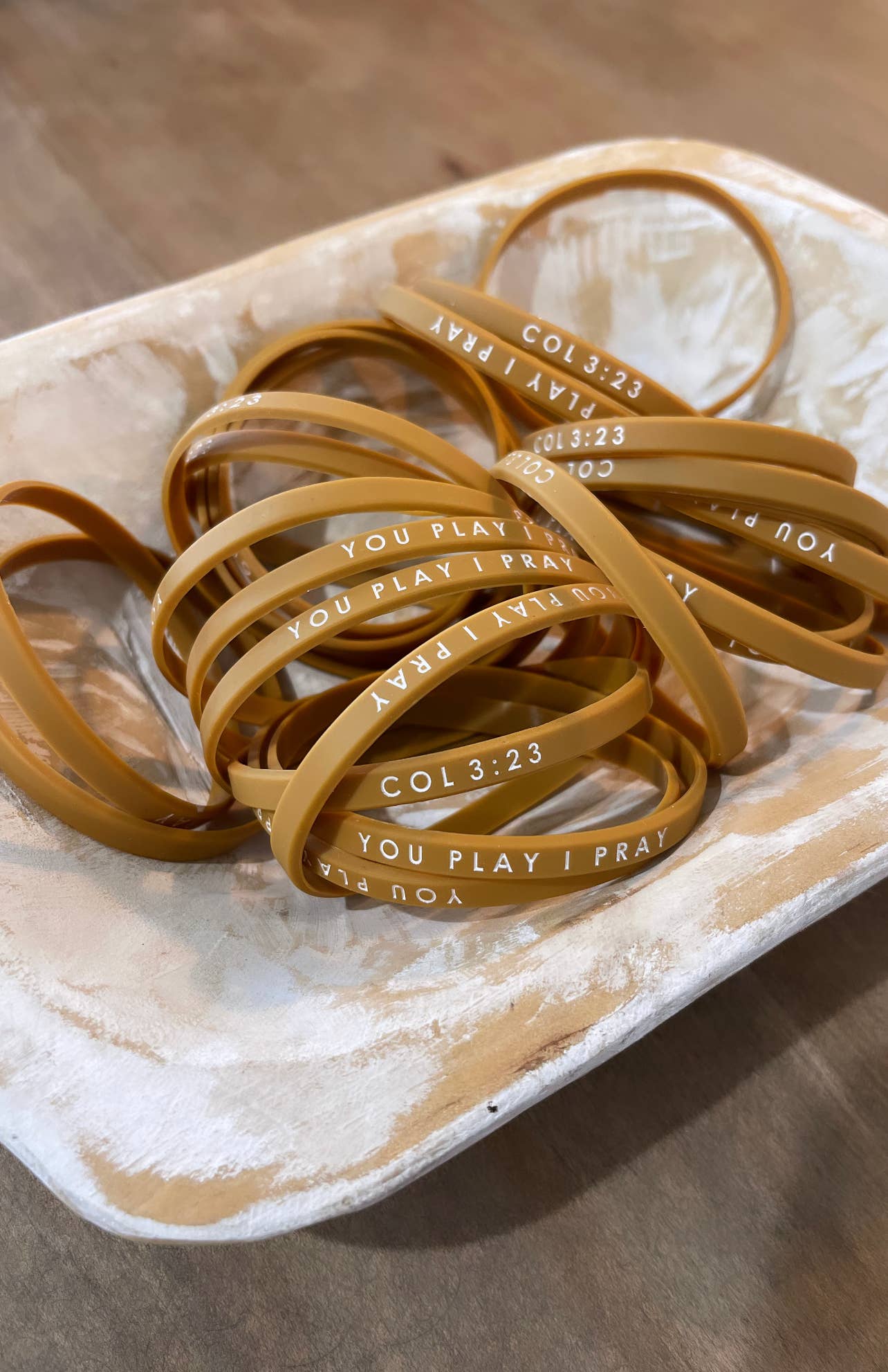  White Team Spirit Bracelets Youth