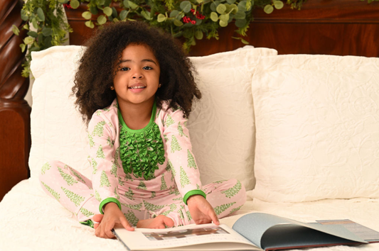 Girl's Pink Holiday PJ's