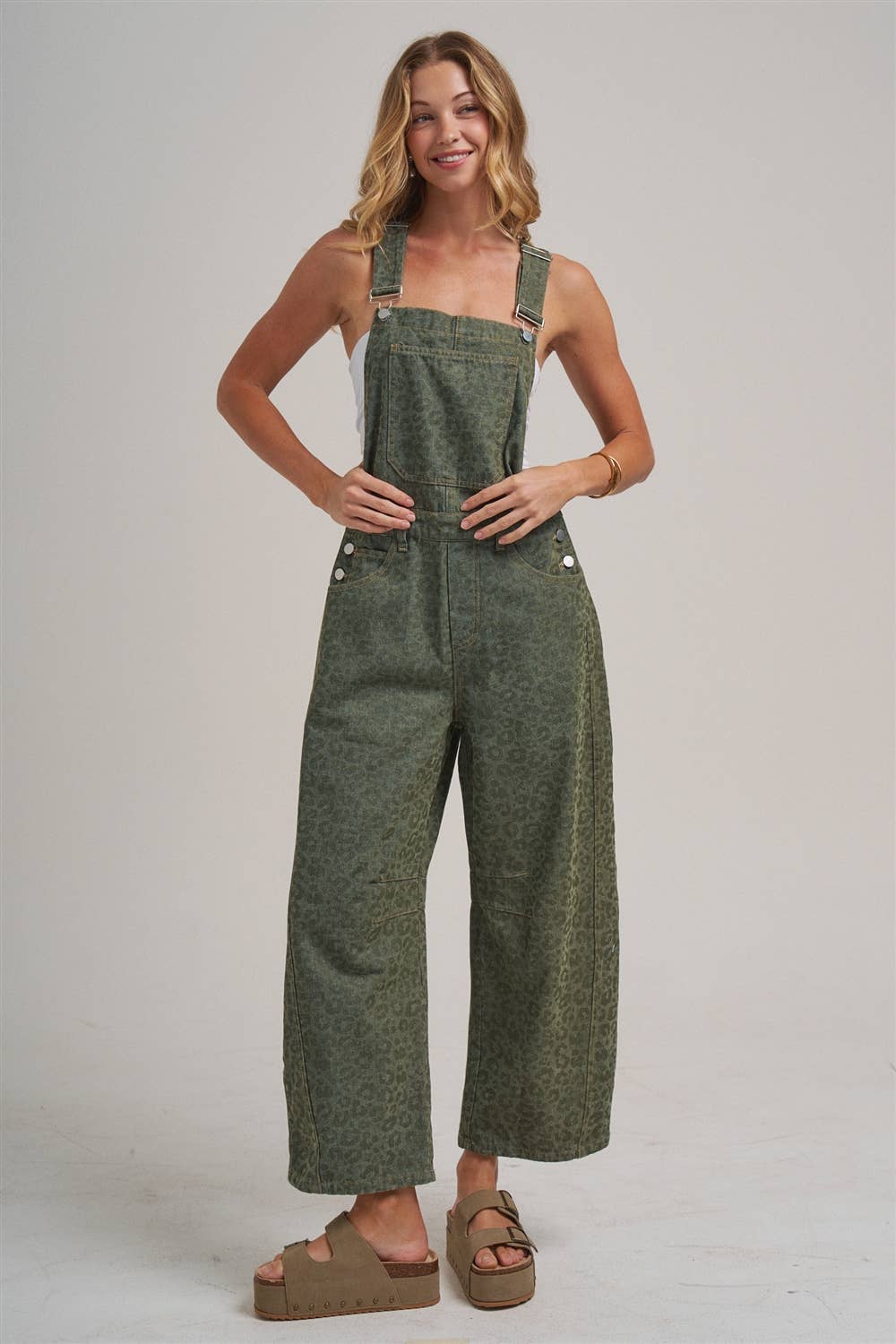 Vintage Leopard Overall Jumpsuit