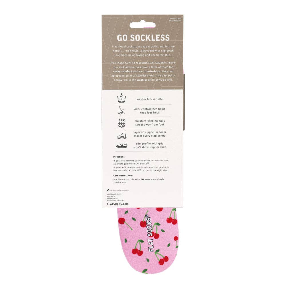 Cherry Darling Flat Socks: Small