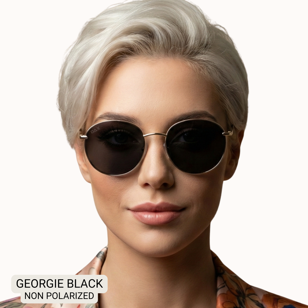 Georgie - Women's Large Round Sunglasses: Brown