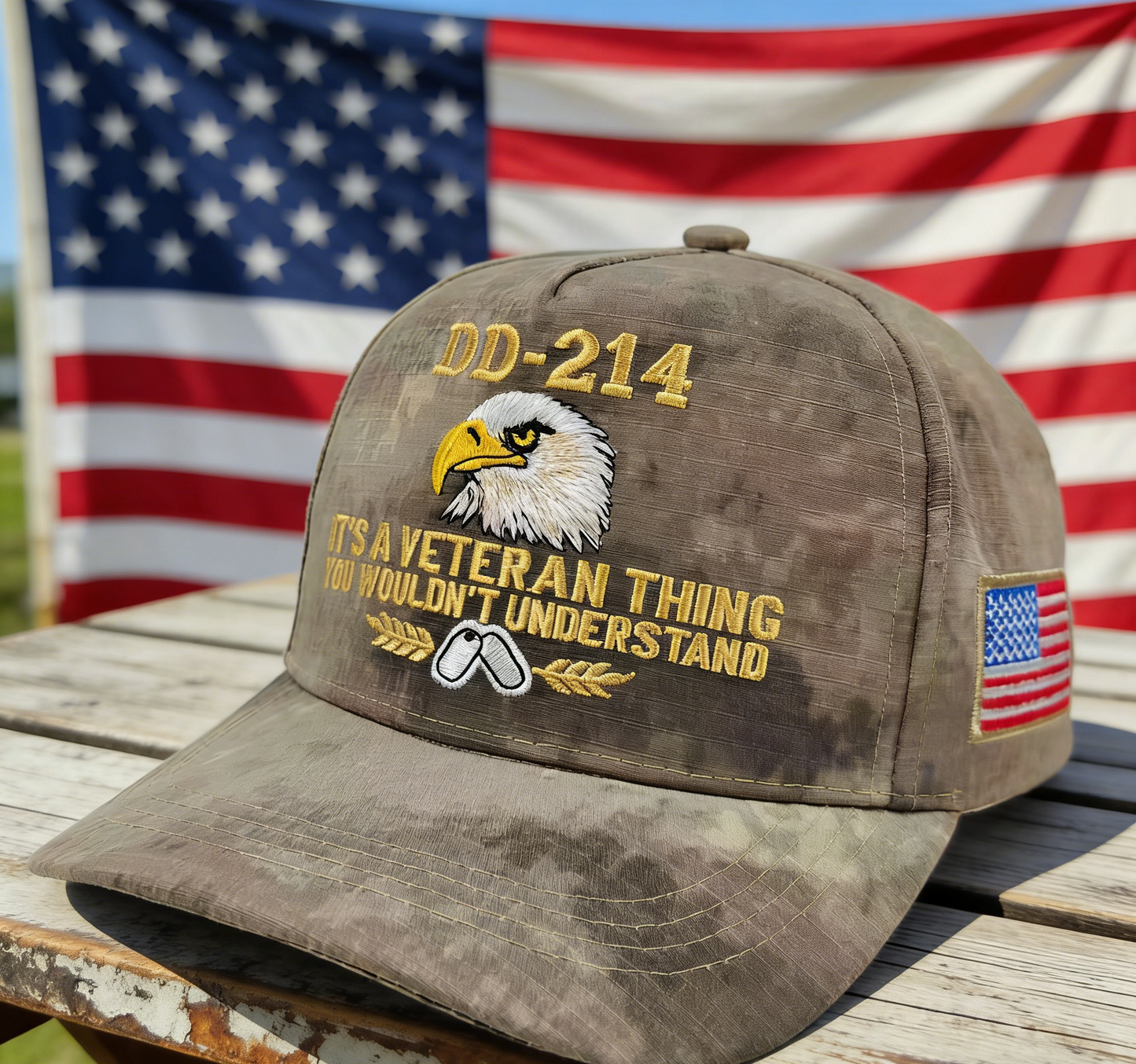 250th Anniv DD-214 Liberty Bell Embroidered Baseball Cap: Navyblue / M