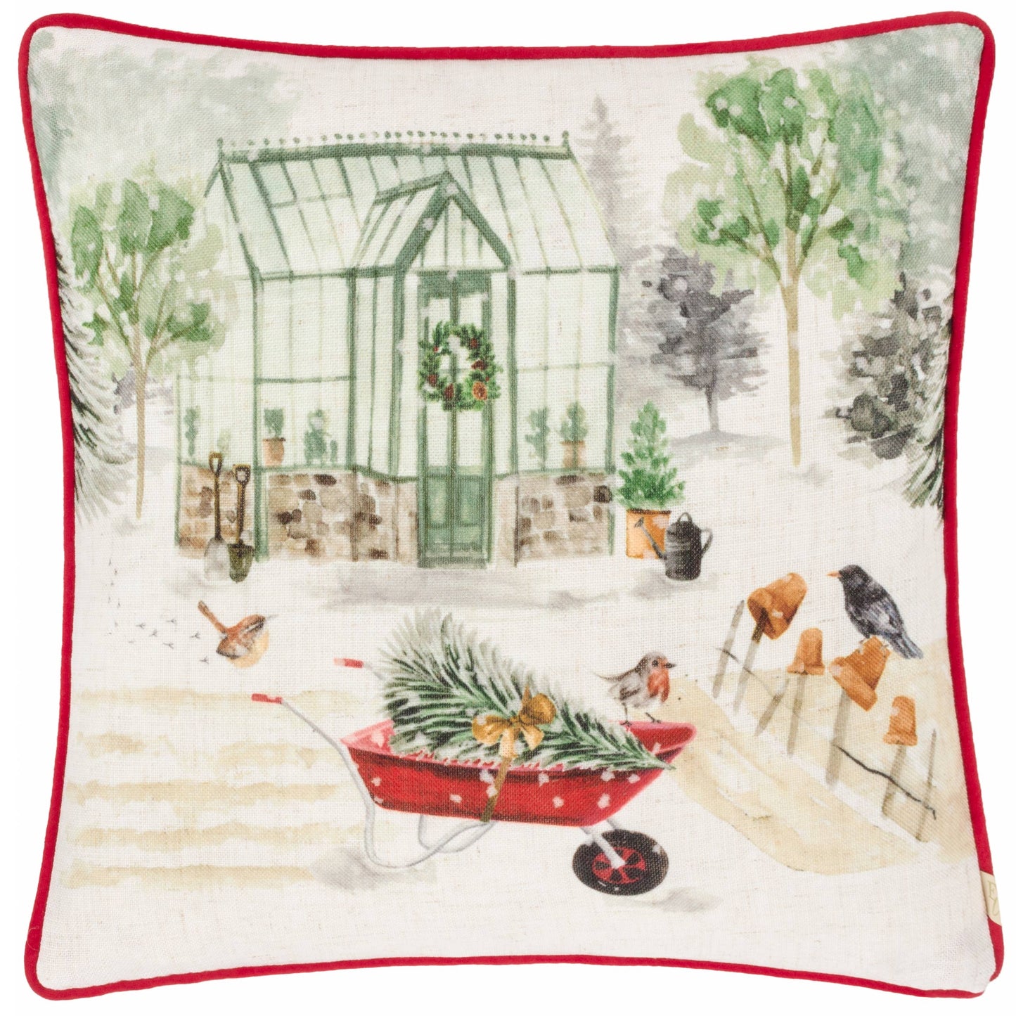 Winter Garden Printed Pillow