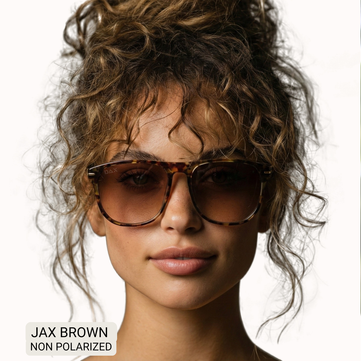 Jax - Women's Small/ Medium Square Sunglasses: Black