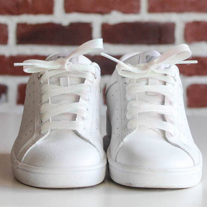 White Glitter Laces