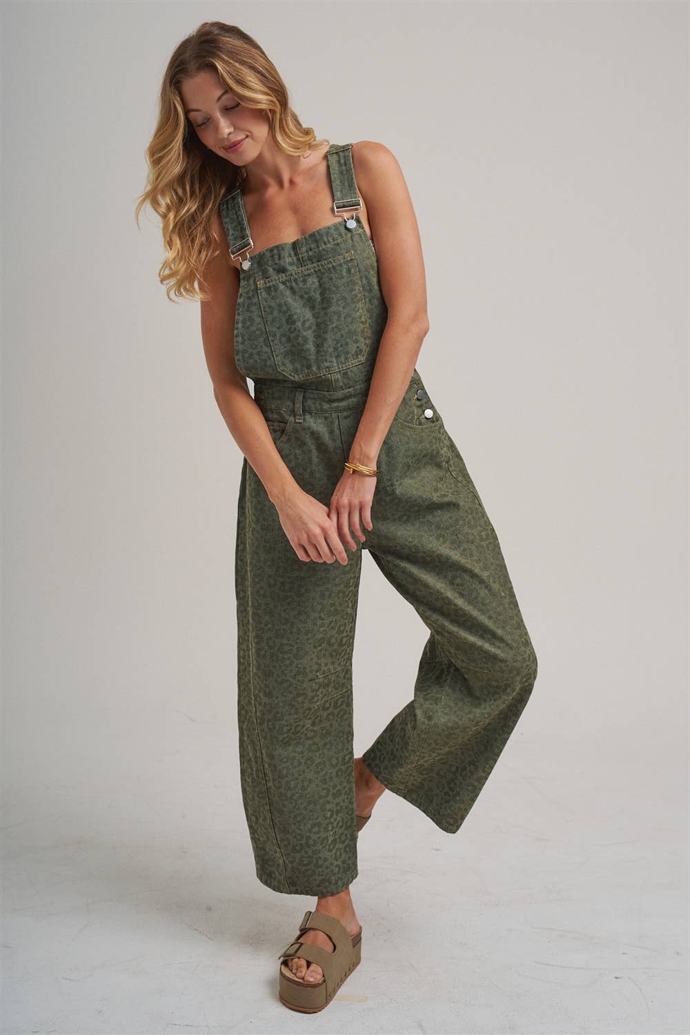 Vintage Leopard Overall Jumpsuit