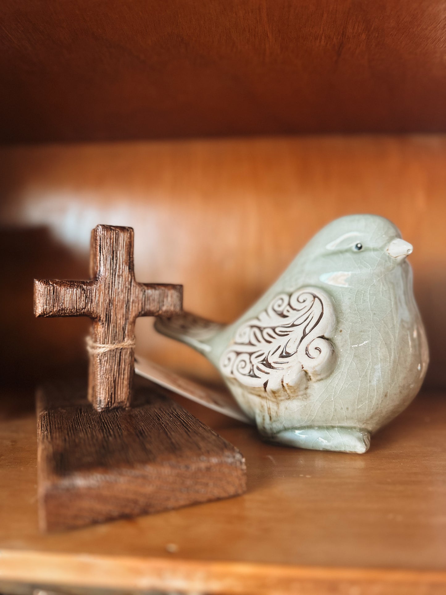 Oak Cross Bookends - Lanes Woodworking