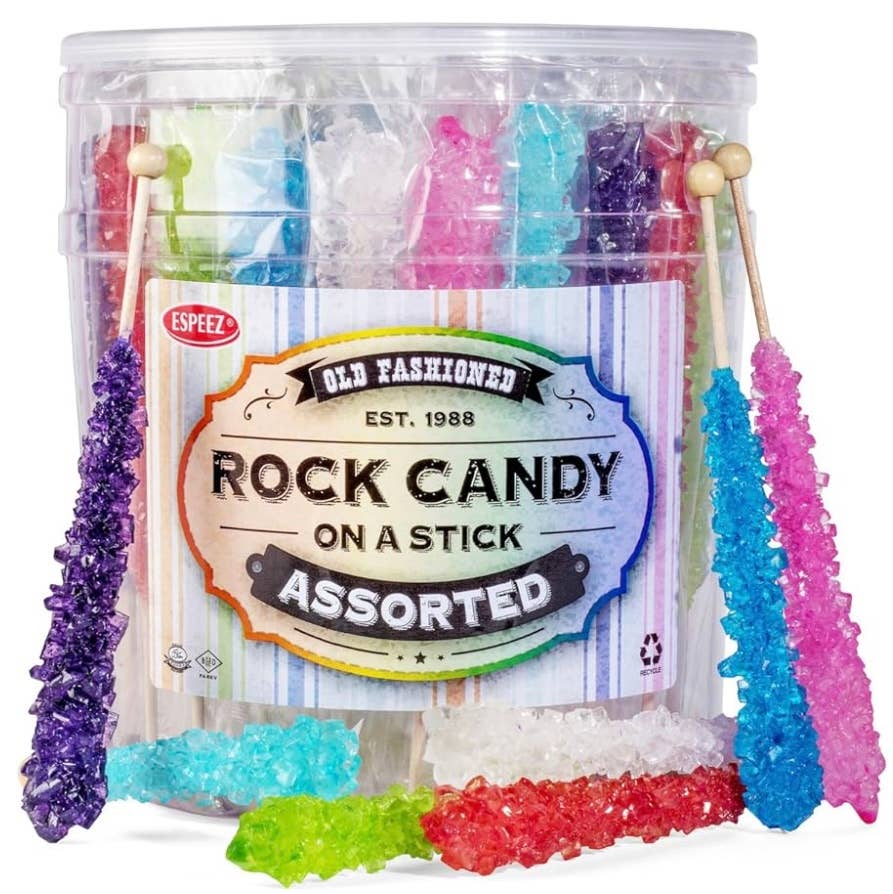 Nostalgic Old-Fashioned Rock Candy 🍭 w/ Stick 36 Count Tub