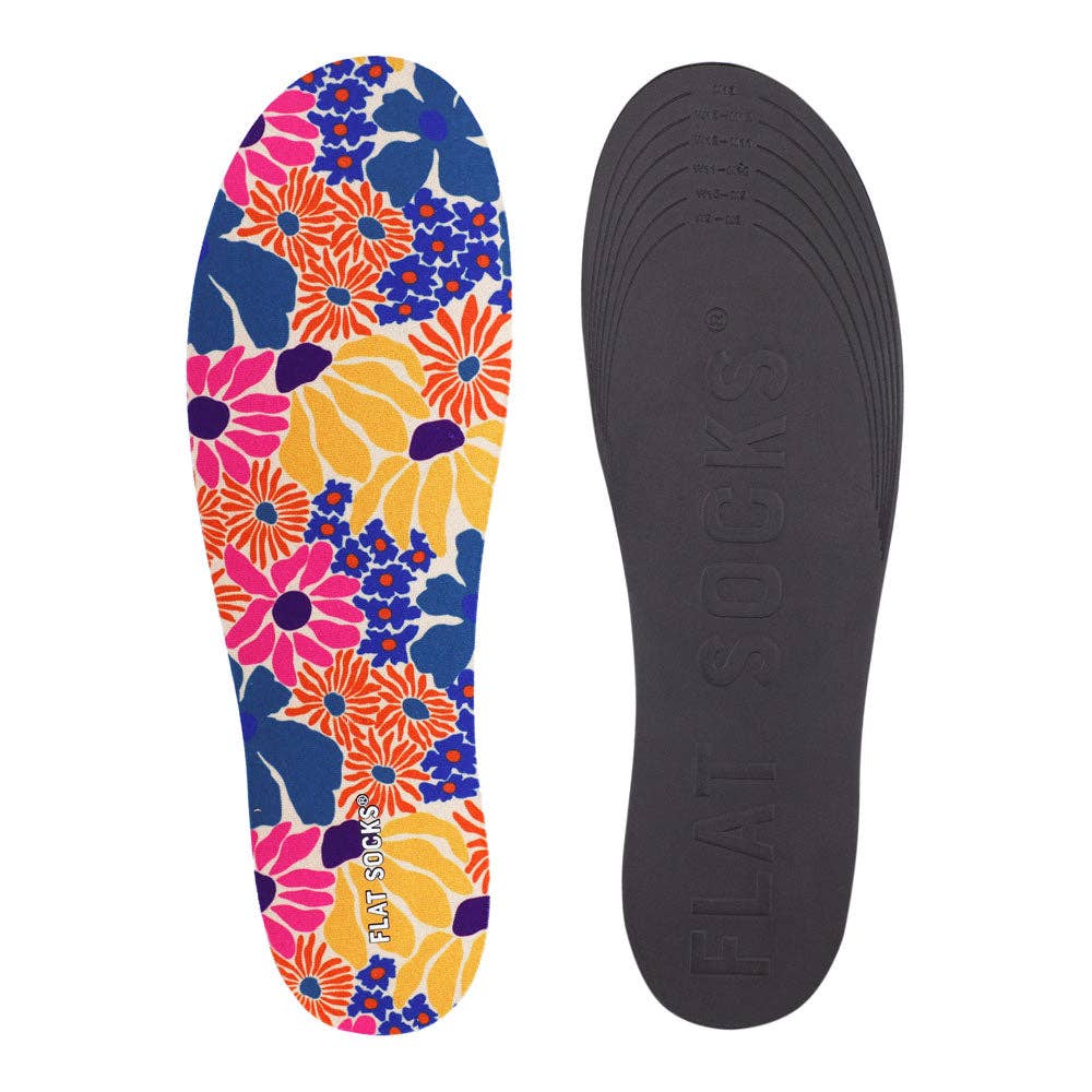 Groovy Bloom Flat Socks: Small