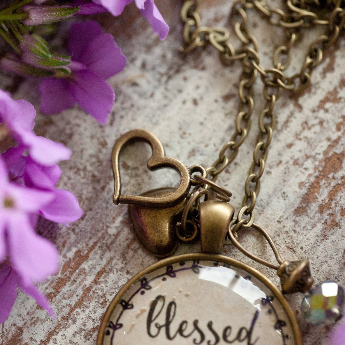 Blessed Gigi Glass Pendant Necklace