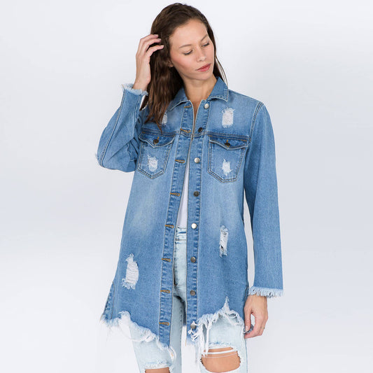 Distressed Denim Jacket