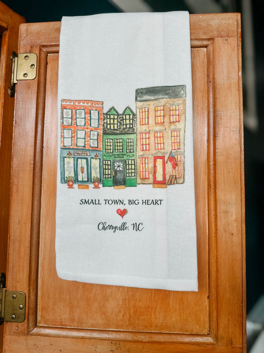 Cherryville, NC - Small Town Big Heart Dishtowel
